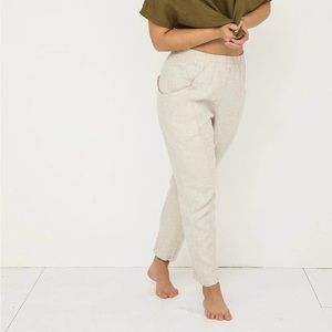 Elizabeth Suzann Clyde Work Pant in Midweight Linen